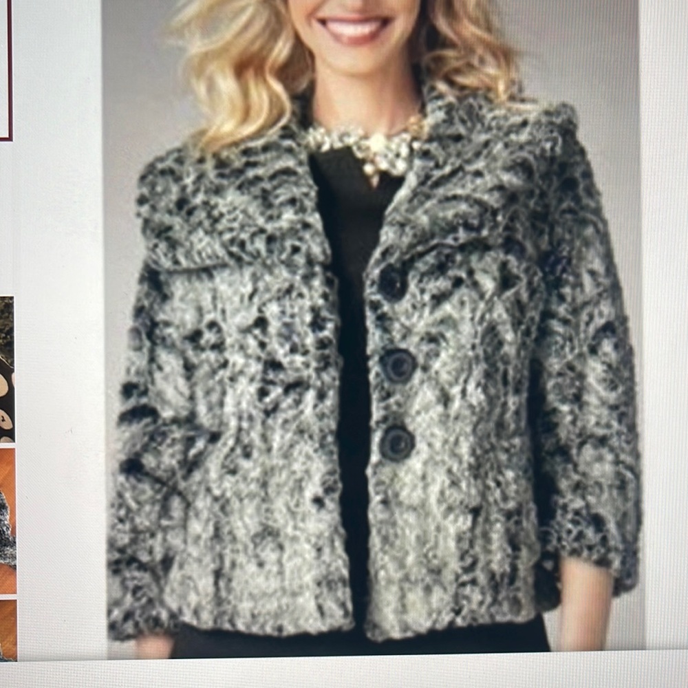 Cabi Faux Fur Cropped Jacket